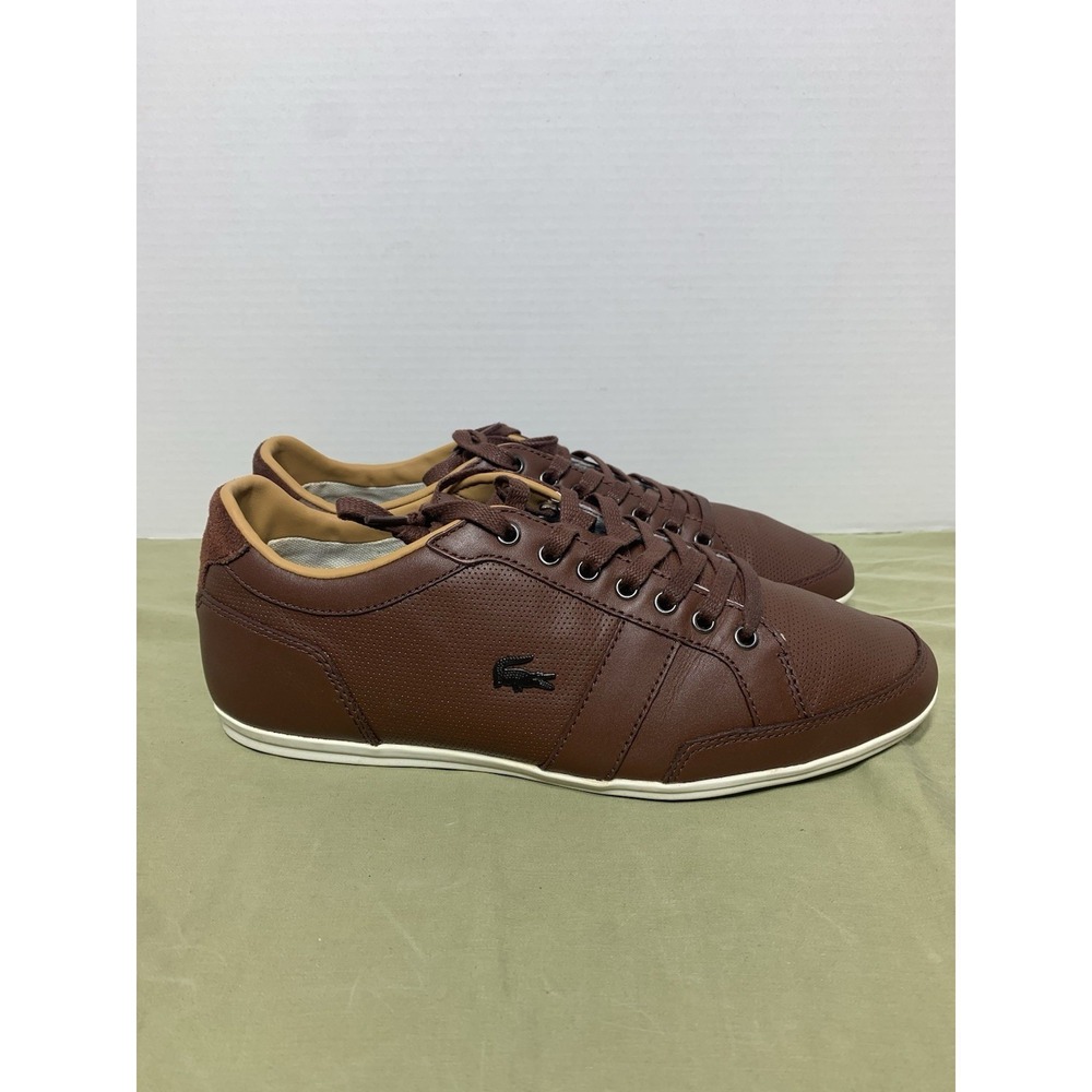 Lacoste Men's‎ Alisos 16 SRM Leather Sneaker Shoes, Size 9